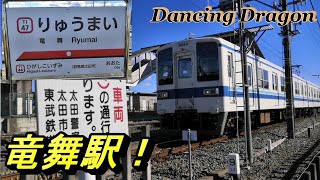 【11/27 東武小泉線 竜舞駅】無人駅・竜舞にて、東武8000系を撮影！（※風強めです。）