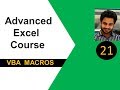 Advanced excel(vba) tutorial 21 : For Loop in 2 Dimensions (Nested)
