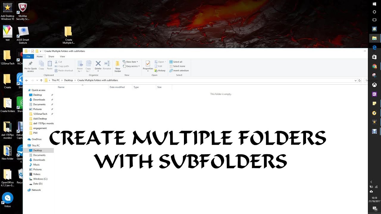 Create Multiple Folders With Sub-folders In Windows 10 - YouTube