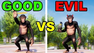 GOOD MONKEY VS EVIL MONKEY ROLEPLAY in ZOOKEEPER SIMULATOR