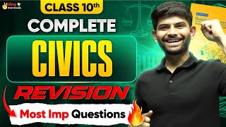 Live Marathon | Complete Civics Revision Class 10 SST | Session 2025 | Digraj sir