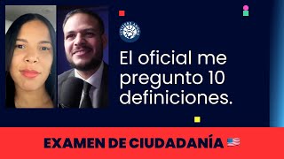 El oficial me pregunto 10 definiciones - ciudadanía americana 2023