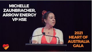 2021 Heart of Australia Gala Speech: Michelle Zaunbrecher Arrow Energy VP HSE