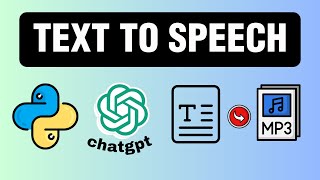 Text to Speech - Python OpenAI API Tutorial