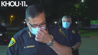 Raw video: Chief Art Acevedo shares details on HPD helicopter crash that severely injured 2 officers