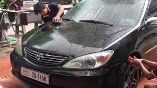 Toyota Camry AC Clean with Mr.STEAM  | លាងសម្អាតម៉ាស៊ីនត្រជាក់ សម្លាប់មេរោគក្នុងឡាន