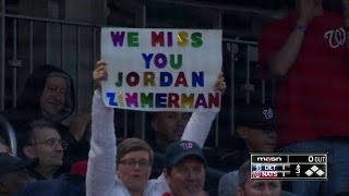 DET@WSH: Nationals fans cheer Zimmermann's return