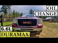 6.6L DURAMAX diesel ENGINE OIL CHANGE | CHEVROLET SILVERADO, GMC SIERRA 2500HD, 3500HD