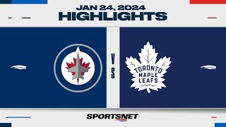 NHL Highlights | Jets vs. Maple Leafs - January 24, 2024