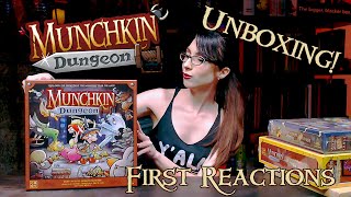 Munchkin Dungeon | Unboxing \u0026 Reactions 4K