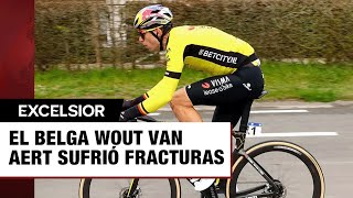 Dura caída: Van Aert sufrió fracturas en clavícula y costillas