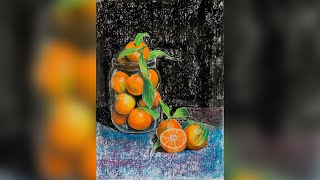 Mandarins painting/ рисуем мандарины 🍊