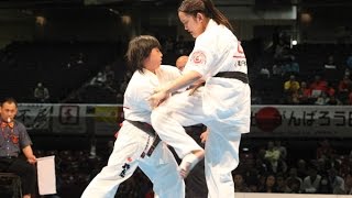 【新極真会】第46回全日本空手道選手権大会　女子2回戦9　玉置麻衣子　対　長谷川真美　SHINKYOKUSHINKAI KARATE