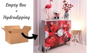 DIY STORAGE USING EMPTY BOXES & HYDRO DIPPING| STORAGE AND ORGANIZATION IDEA 2019