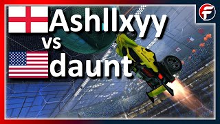 Ashllxyy vs daunt | EU vs NA at the EXACT SAME MMR | Rocket League 1v1 Showmatch