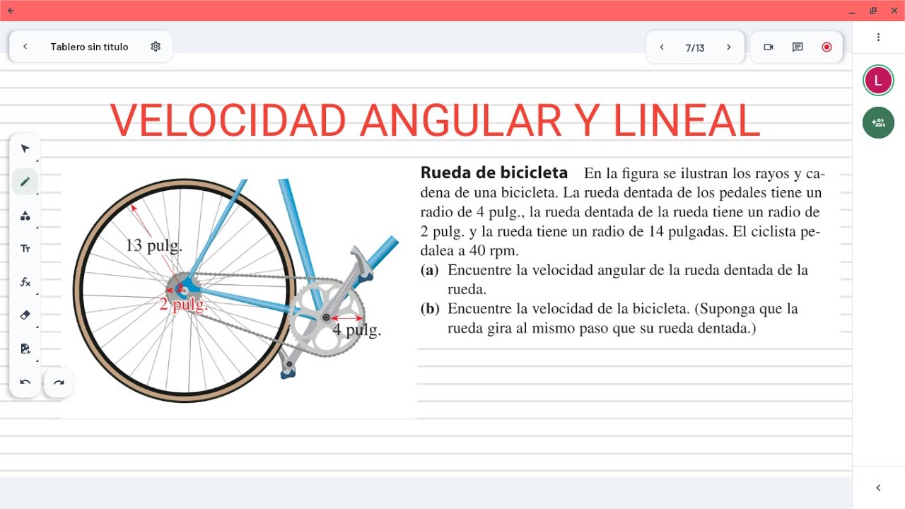 Velocidad Angular Y Lineal, Rueda De Una Bicicleta. - YouTube