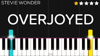 Stevie Wonder - Overjoyed | EASY Piano Tutorial