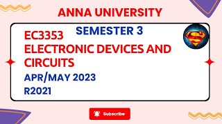 EC3353 Electronic Devices and Circuits Apr/May 2023