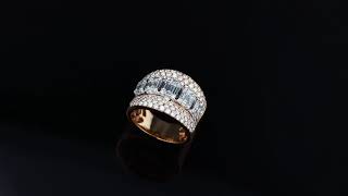 18K Five Motif Pavé Band 2.10ct.tw.