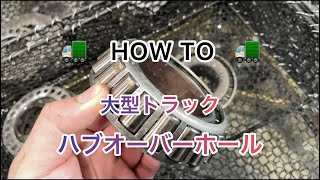 【大型トラック】三菱スーパーグレートのハブオーバーホール動画⚙