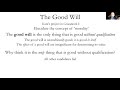 Kant - Good Will