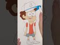 drawing dipper pines from gravity falls shorts short shortsvideo shortdrawing gravityfalls