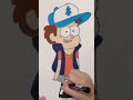 drawing dipper pines from gravity falls shorts short shortsvideo shortdrawing gravityfalls