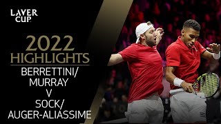 Berrettini/Murray v Sock/Auger-Aliassime Highlights | Laver Cup 2022 Match  9