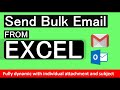 Send email from excel - send emails from excel with attachments | Outlook | smtp | 99Excel.Com