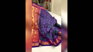 New Color 😍 | Handloom pure silk double pallu yeola paithani saree | Vidhate Paithani