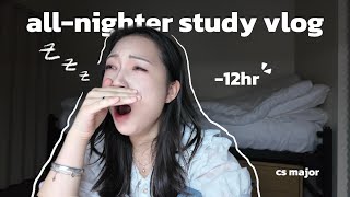 Pulling a 12 Hour All Nighter for Finals Week 📚 | productive study vlog, study motivation
