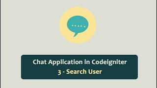 Chat Application in Codeigniter - Search Other User