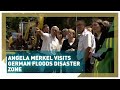 Angela Merkel visits German floods disaster zone