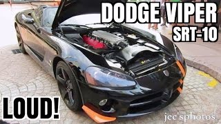 LOUD Dodge Viper SRT-10 in Singapore - Startups, Engine Sounds and Powerslide!