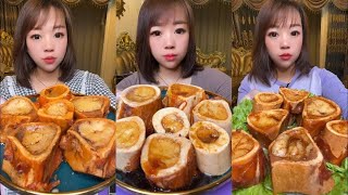 MUKBANG beef bone marrow ASMR  - The best of delicious alice food #143