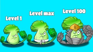 Every Plants Level 1 vs Level Max vs Level 999 - PvZ 2 Challegen Gargantuar Zombie