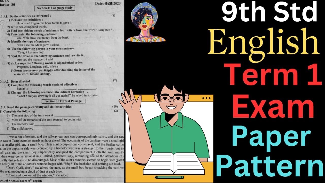 9th Std Term 1 English Question Paper 9th Class English Paper Pattern