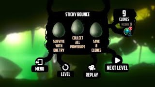 BADLAND Day 1-Level 14 Sticky Bounce (Single player): 8 clones mission