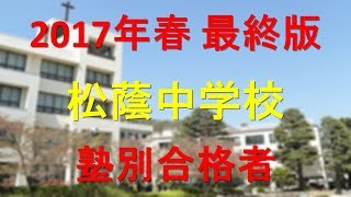 松蔭中学校 塾別合格者 2017年【グラフでわかる】