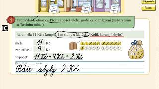 Nakupování, MATÝSKOVA MATEMATIKA 4. DÍL - POČÍTÁME DO DVACETI, str. 24, cv.1A