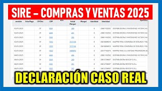 DECLARACIÓN SIRE SUNAT 2025 |Registro de Compras y Ventas CASO REAL