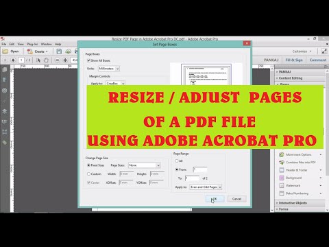 How to Adjust / Resize  PDF Pages | Change Height & Width of a PDF Page using Adobe Acrobat Pro