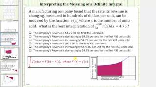 Interpret the Meaning of a Definite Integral (Revenue)
