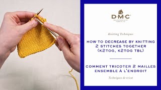 How to Decrease by Knitting 2 Stitches Together, Knitting Techniques