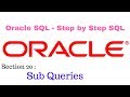 Oracle Sql Step by Step Approach (112 correlated sub query)