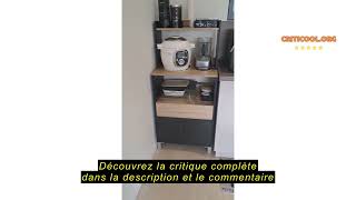 Avis sur la HOMCOM Meuble Micro Onde, Buffet Cuisine avec Placard tiroir étagère supérieur, Meuble M