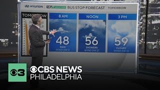 Mild conditions continue in Philadelphia Thursday, timing out the rain