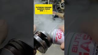 pasang kruk as pakai gas