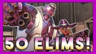 50 Elims Ashe Rampage! - Seagull - Overwatch