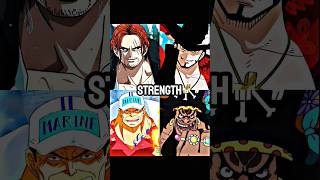 Shanks vs Mihawk vs Akainu vs Blackbeard | #whoisstrongest #shanks #mihawk #akainu #onepiece #shorts